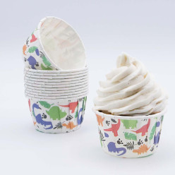 24 Cápsulas Cupcake Forno Dinossauros