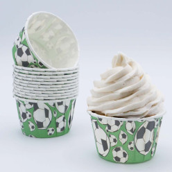 24 Cápsulas Cupcake Forno Futebol