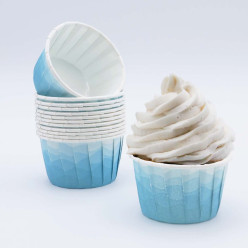 24 Cápsulas Cupcake Forno Mármoreado Azul