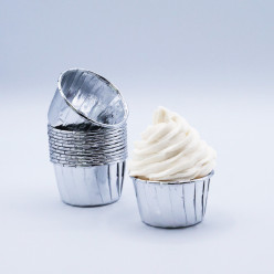 24 Cápsulas Cupcake Forno Prateado