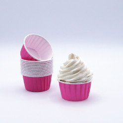 24 Cápsulas Cupcake Forno Rosa Fúchsia