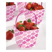 24 cestinhos papel com asa – rosa