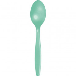 24 Colheres Plástico Menta