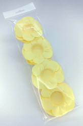 24 Forminhas Papel Flores Amarelo Claro
