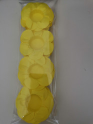 24 Forminhas Papel Flores Amarelo
