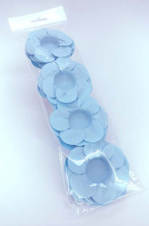 24 Forminhas Papel Flores Azul Claro