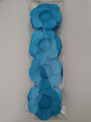24 Forminhas Papel Flores Azul