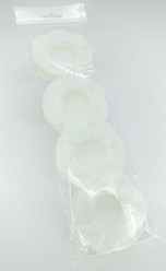 24 Forminhas Papel Flores Brancas