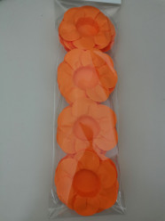24 Forminhas Papel Flores Laranja