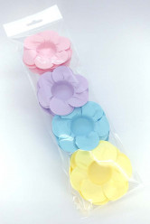24 Forminhas Papel Flores Pastel