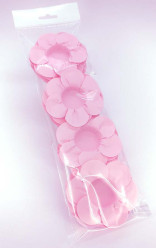 24 Forminhas Papel Flores Rosa Claro