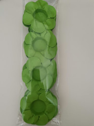 24 Forminhas Papel Flores Verde Alface