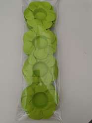 24 Forminhas Papel Flores Verde Lima