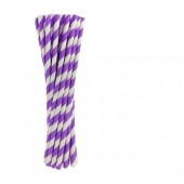 24 Palhinhas Roxo Riscas Diagonais