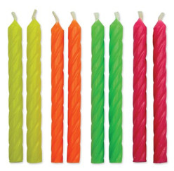 24 Velas Espiral Neon PME