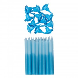 24 velas rosa + 12 bases