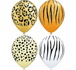 25 Balões Padrões Animais da Selva Sortidos 11