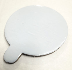 25 Bases com Pega Branca Ø 8cm