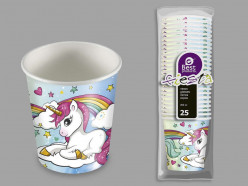 25 Copos Papel Unicórnio