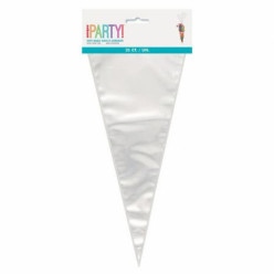 25 Sacos Cone Transparentes c/ Atilho
