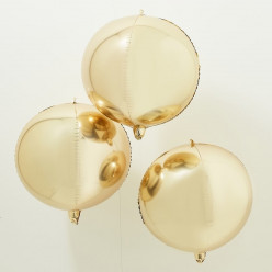 3 Balões Orb Dourados 56cm