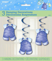 3 Espirais Decorativas Blue Baby Shower