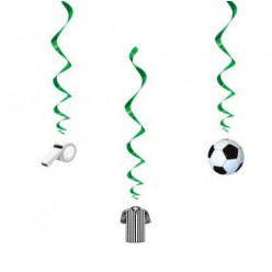 3 Espirais Decorativas Futebol