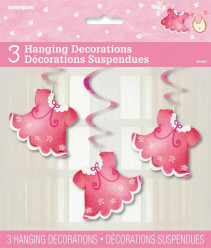 3 Espirais Decorativas Pink Baby Shower