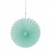 3 Mini Flor de Papel Decorativa 6" Verde Menta