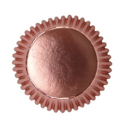 30 Cápsulas Alumínio Cupcake Rose Gold Metalizado PME