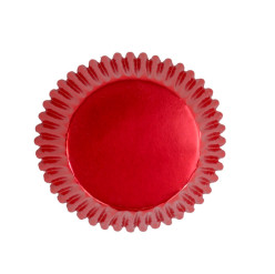 30 Cápsulas Alumínio Cupcake Vermelho Metalizado PME