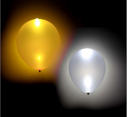 4 Balões LED Dourado e Prateado