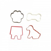4 Cortadores de bolacha fig animais Wilton