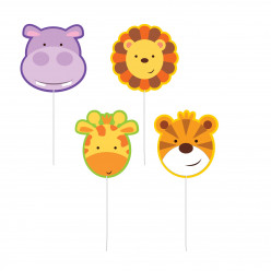 4 Mini fig velas Animais da Selva