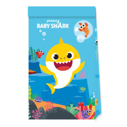 4 Sacos Papel Baby Shark