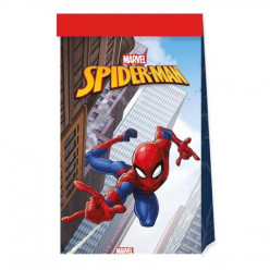 4 Sacos Papel Spider Crime Fighter