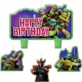 4 Velas Happy Birthday Tartarugas Ninja