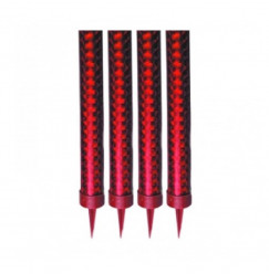 4 Velas Vermelhas Foguete 12 cm
