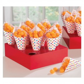 40 cones + 2 Bandejas Bolinhas Arco-Íris