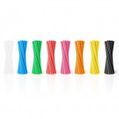 40 Palhinhas Flexiveis Pretas