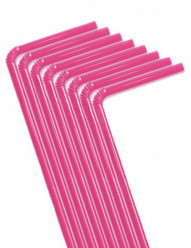 40 Palhinhas Flexiveis Rosa