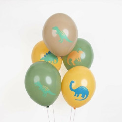 5 Balões Látex Dinossauros