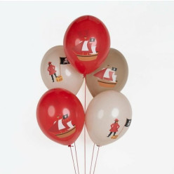 5 Balões Látex Piratas
