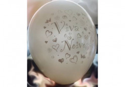 5 Balões Metalizados Viva os Noivos