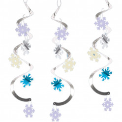 5 Espirais Decorativas Flocos de Neve
