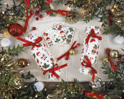 5 Mini Crackers Pai Natal e Azevinho