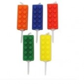 5 Velas Aniversário Lego Party