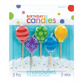 5 Velas Balão 12,5cm