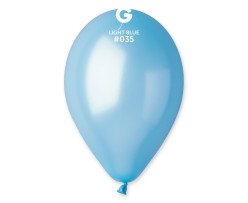50 Balões Azul Claro Metalizado 12 (30cm)