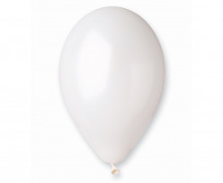 50 Balões Branco Pérola Metalizado 12 (30cm)